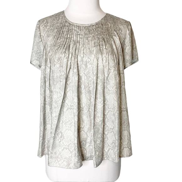 NWT Anthropologie Dolan snakeskin pleat swing top - Picture 9 of 9